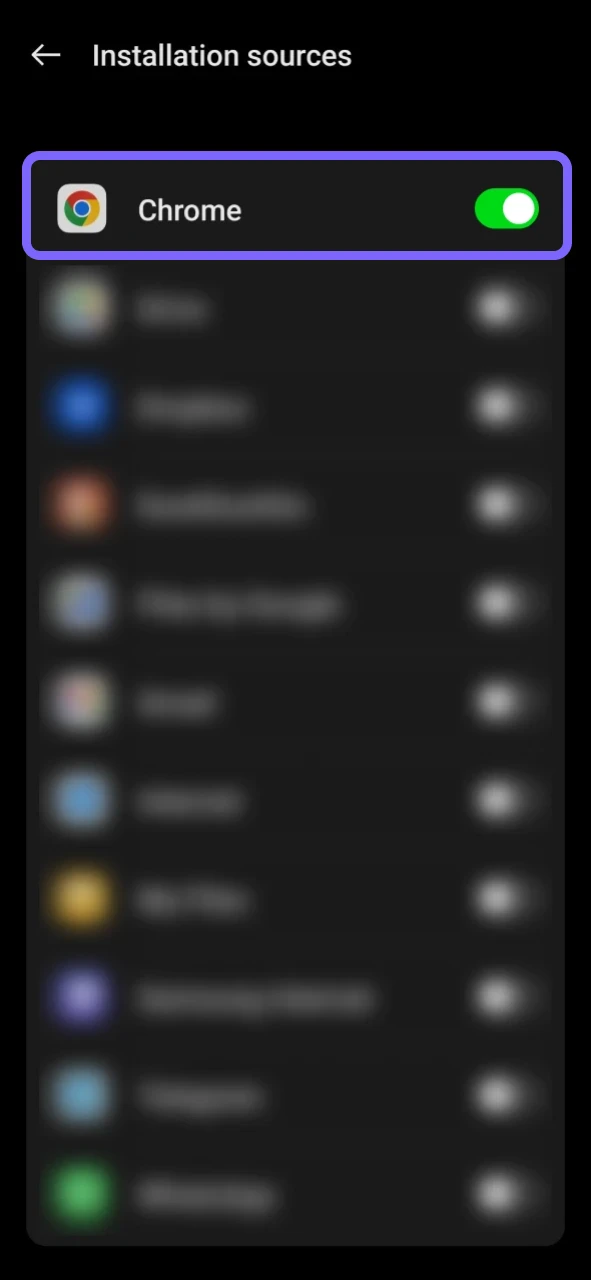 To install the Plinko Game app, allow installation from unknown sources in your phone settings.