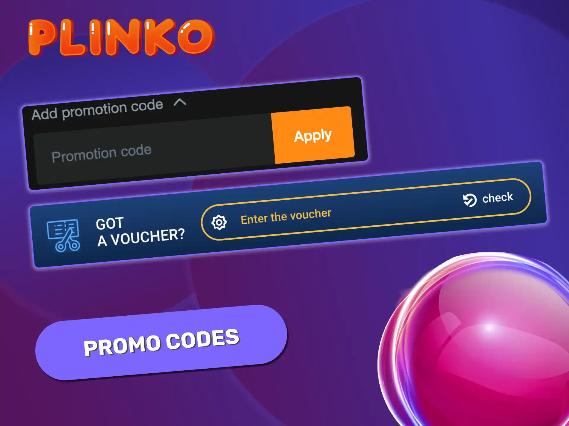 Plinko casino players can apply promo codes for extra value and special offers.