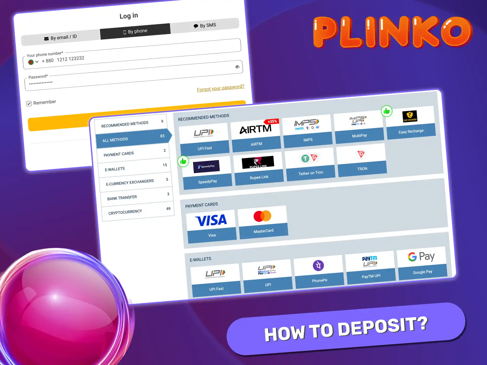 How to quickly top up your balance and start playing Plinko online.