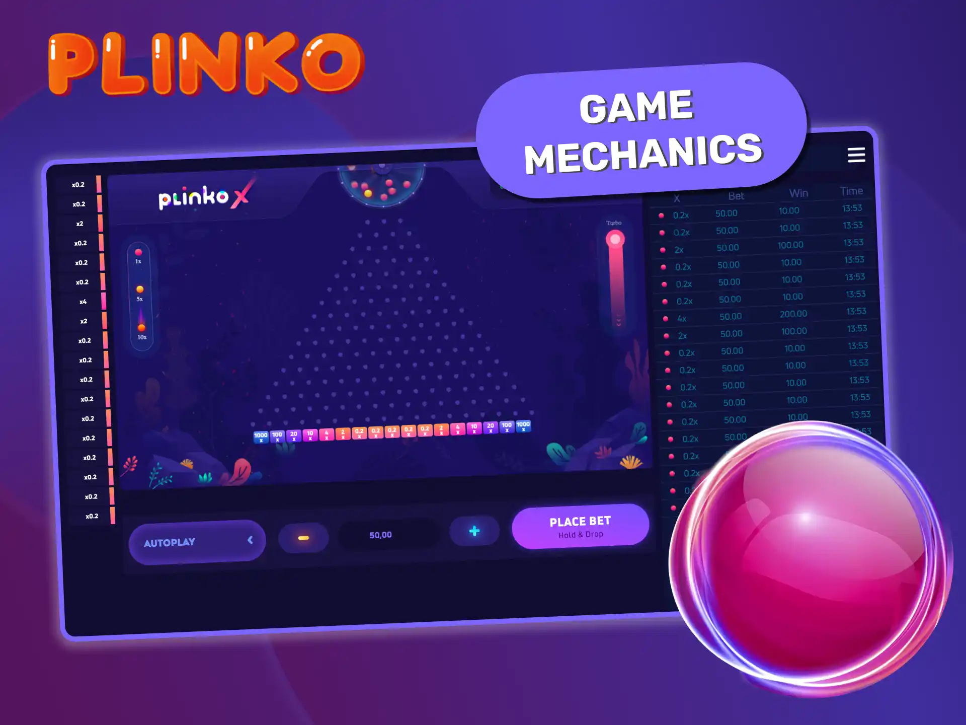 Plinko game with simple rules, fast rounds, and a clean interface, suitable for all experience levels.