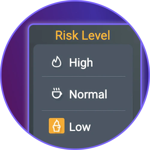 Risk settings in Plinko let players balance between frequent small wins and rare big payouts.