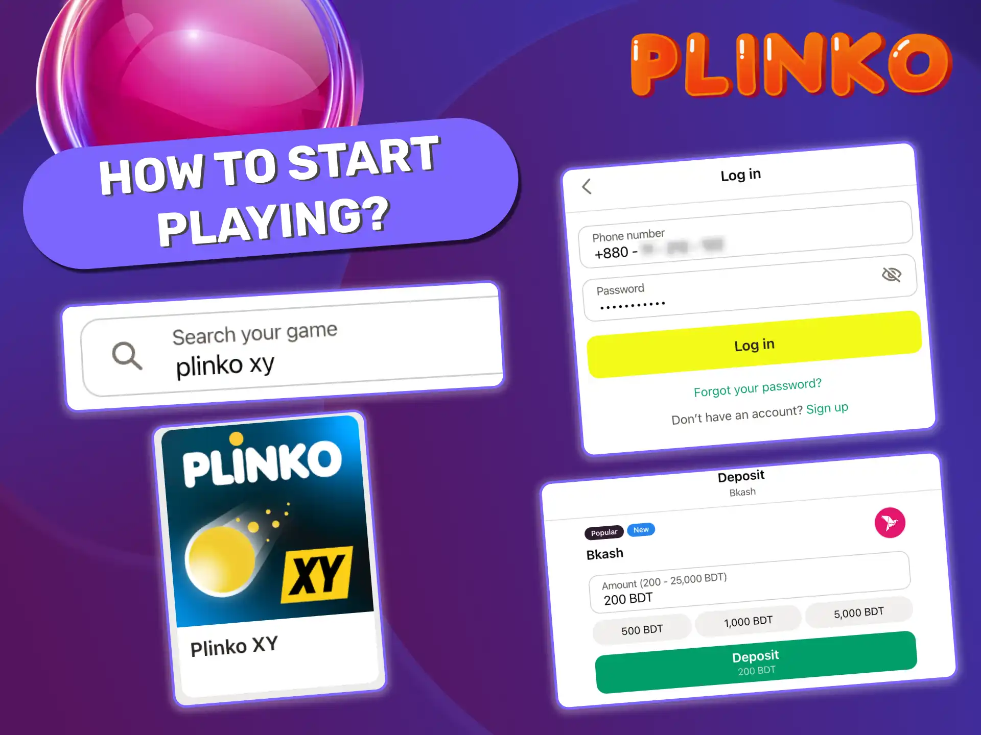 The interface of Plinko XY allows you to enter a bet and select risk level quickly.