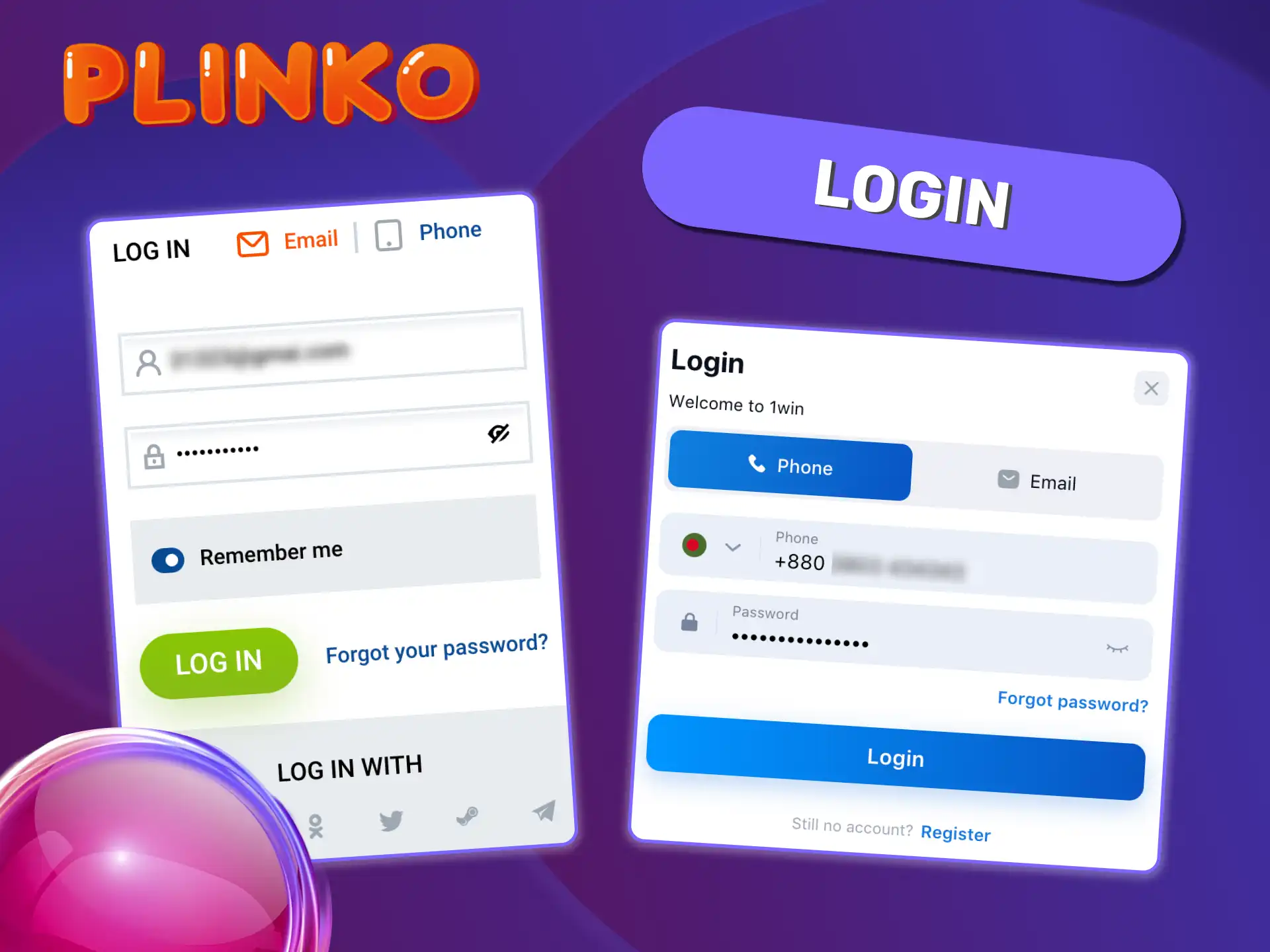 Log into your Plinko account through the casino website using your preferred method.