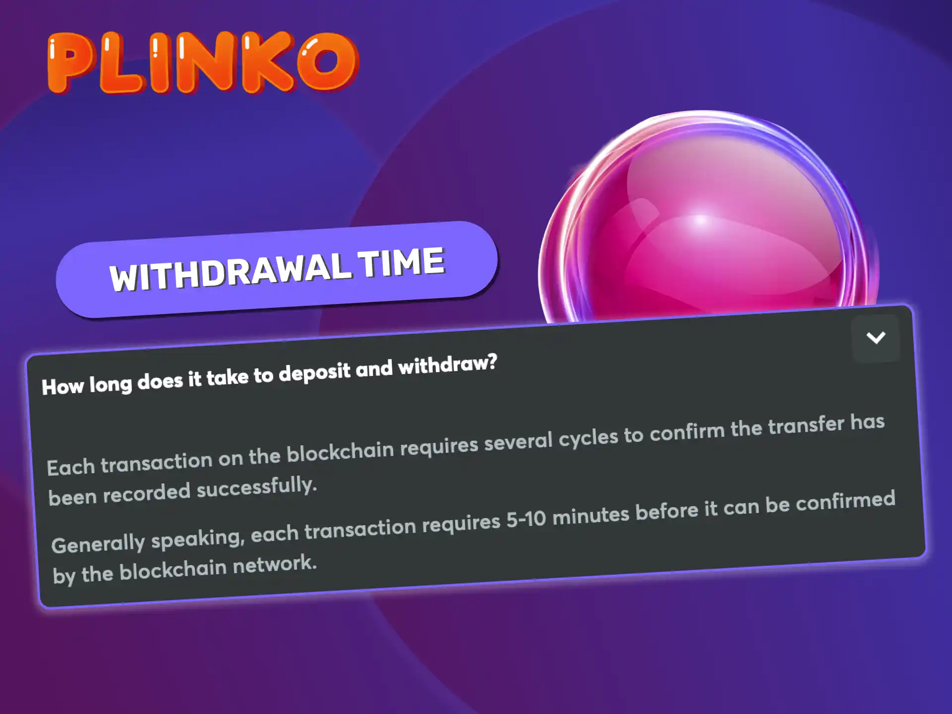 Average Plinko withdrawal durations, from instant crypto to 5-day bank delays.