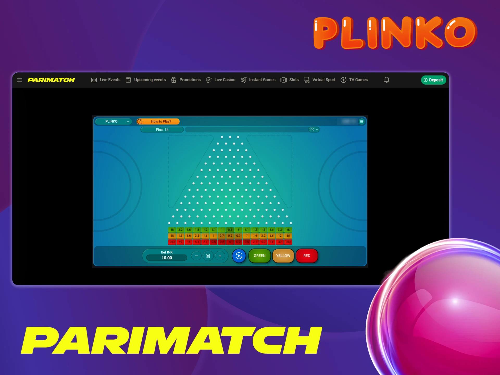 Parimatch casino with Plinko, a trusted platform available in over 100 countries.