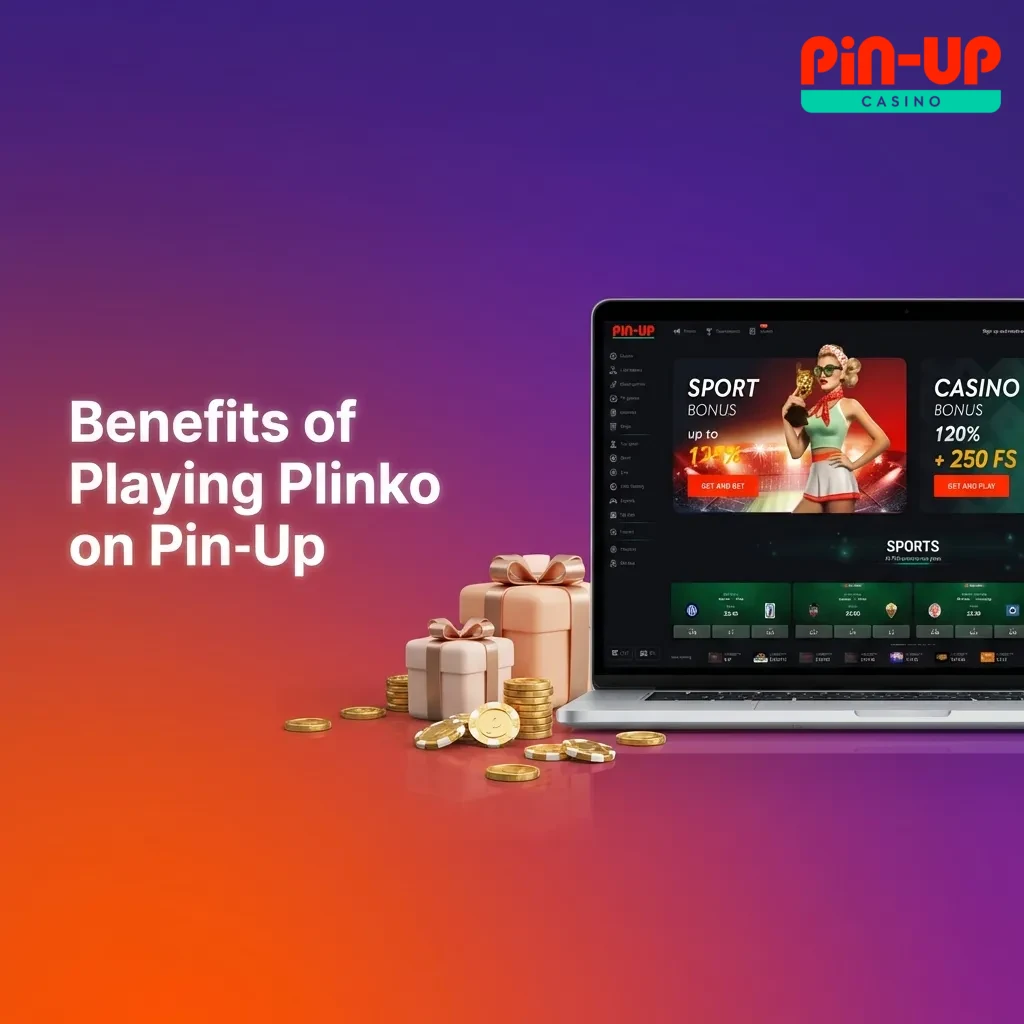 Plinko game interface on Pin-Up showing adjustable risk levels, live statistics, and high RTP features for players
