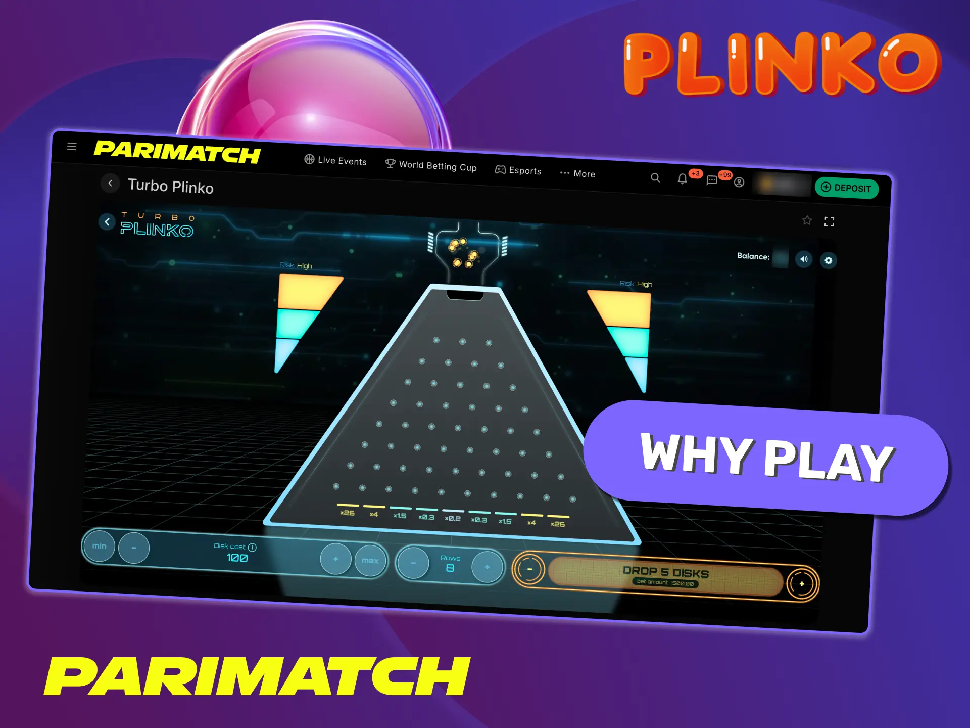 Discover why players in Bangladesh choose Parimatch casino to play Plinko.
